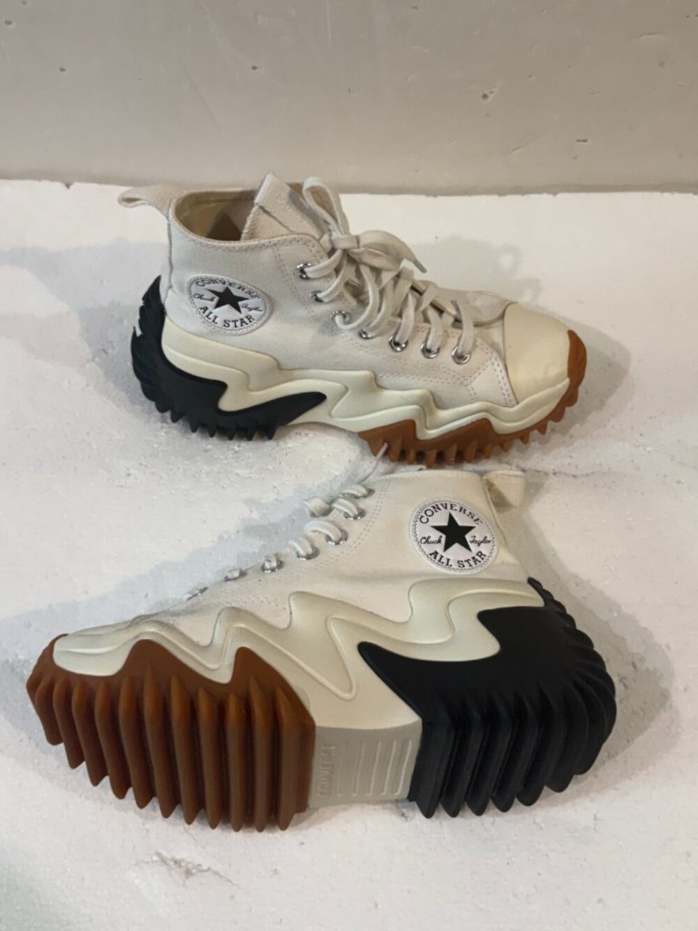Converse Run Star Motion CX Platform High Top White Black Gum Women Size 6 CLEAN